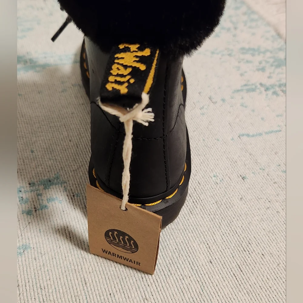 Dr. Martens Womens 1460 Serena Collar Milo faux fur boots New in Box Size 6 - Picture 12 of 16
